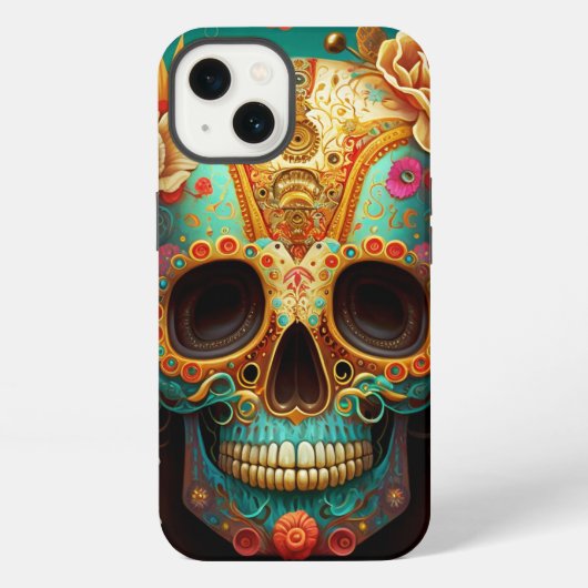 Sugar Skull Day Of The Dead iPhone Hoesje (Achterkant)