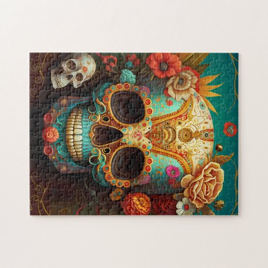 Sugar Skull Day Of The Dead Legpuzzel (Horizontaal)