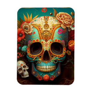 Sugar Skull Day Of The Dead Magneet
