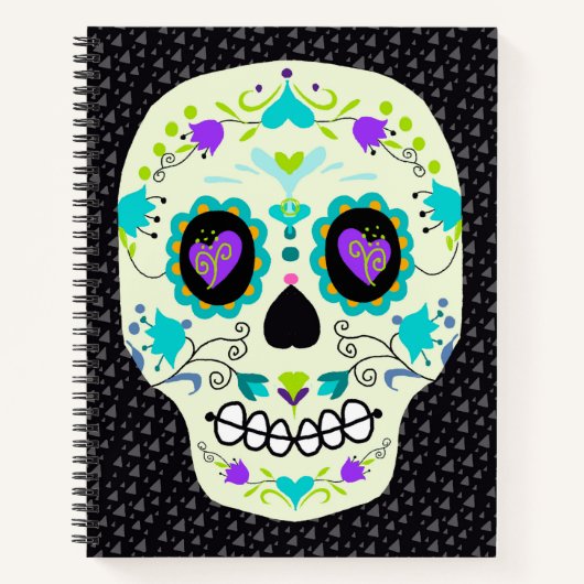 Sugar Skull Day of the Dead Notebook Notitieboek (Voorkant)