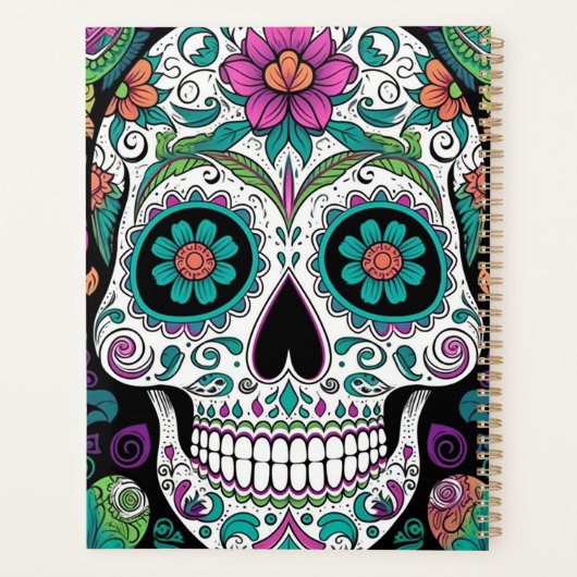 Sugar Skull Day Of The Dead Planner (Achterkant)