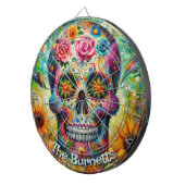 Sugar Skull Day van de dode bloem gepersonaliseerd Dartbord (Voorkant Rechts)