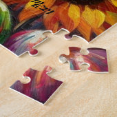 Sugar Skull Day van de dode bloem gepersonaliseerd Legpuzzel (Zijkant)
