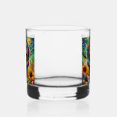 Sugar Skull Day van de dode bloem gepersonaliseerd Whisky Glas (Links)