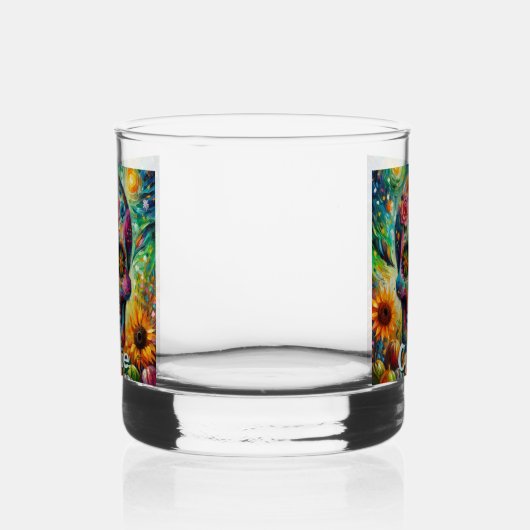 Sugar Skull Day van de dode bloem gepersonaliseerd Whisky Glas (Links)