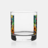 Sugar Skull Day van de dode bloem gepersonaliseerd Whisky Glas (Rechts)