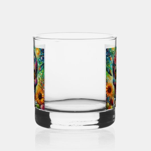 Sugar Skull Day van de dode bloem gepersonaliseerd Whisky Glas (Rechts)