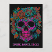 Sugar Skull Day van de Dode Halloween Briefkaart (Voorkant)