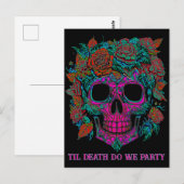 Sugar Skull Day van de Dode Halloween Briefkaart (Voorkant / Achterkant)
