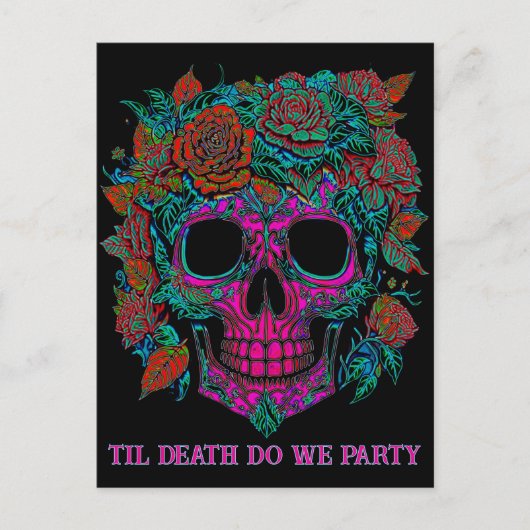 Sugar Skull Day van de Dode Halloween Briefkaart (Voorkant)