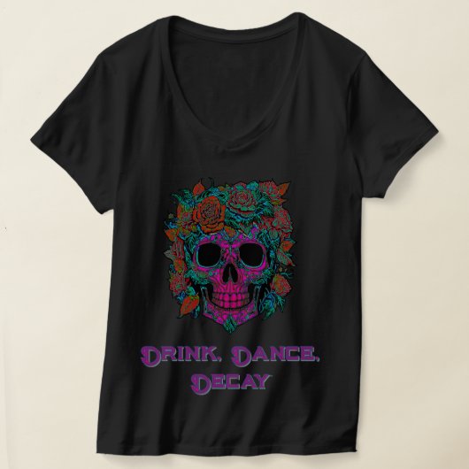 Sugar Skull Day van de Dode Halloween T-shirt (Laagn)