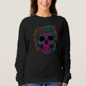 Sugar Skull Day van de Dode Halloween Trui (Voorkant)