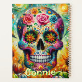 Sugar Skull Day van de doden gepersonaliseerd Planner (Achterkant)