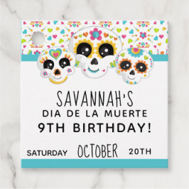 Sugar Skull Dia de La Muerte Halloween Birthday Bedankjes Labels