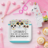 Sugar Skull Dia de La Muerte Halloween Birthday Papieren Bordje (Feest)