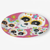 Sugar Skull Dia de La Muerte Halloween Birthday Papieren Bordje (Gekanteld)