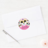 Sugar Skull Dia de La Muerte Halloween Birthday Ronde Sticker (Envelop)