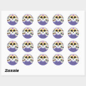 Sugar Skull Dia de La Muerte Halloween Birthday Ronde Sticker (Vel)
