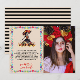 Sugar Skull Dia de los Muertos Dag van de Doden Bedankkaart