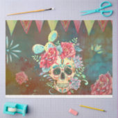 Sugar Skull Dia De Los Muertos Decoupage Paper  Tissuepapier (Craft)