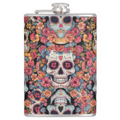 Sugar Skull Dia de Los Muertos Heupfles (Voorkant)