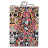 Sugar Skull Dia de Los Muertos Heupfles (Achterkant)