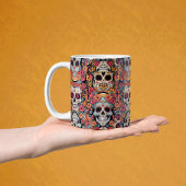 Sugar Skull Dia de Los Muertos Koffiemok