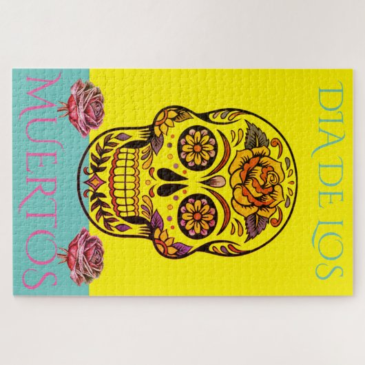 Sugar Skull Dia de Los Muertos Legpuzzel (Horizontaal)