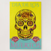 Sugar Skull Dia de Los Muertos Legpuzzel (Verticaal)