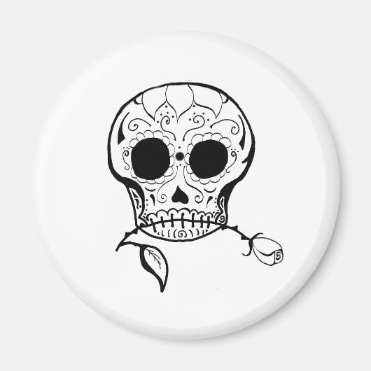 Sugar Skull Día de los Muertos Magneet (Voorkant)