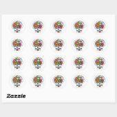Sugar Skull, Dia de Los Muertos Stickers, wit Ronde Sticker (Vel)