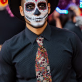 Sugar Skull Dia de Los Muertos Stropdas