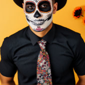 Sugar Skull Dia de Los Muertos Stropdas