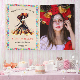 Sugar Skull Dia de Muertos Day Dood Welkomstbord Spandoek