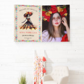 Sugar Skull Dia de Muertos Day Dood Welkomstbord Spandoek (Insitu)