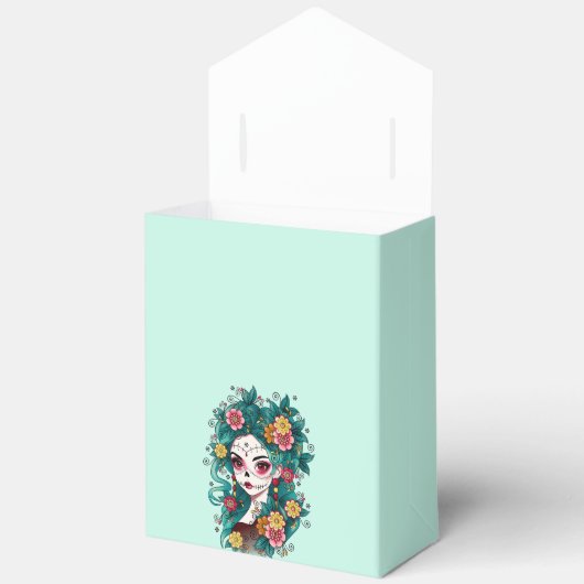 Sugar Skull Dia de Muertos Quinceañera Spaans Bedankdoosjes (Open)