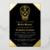 Sugar Skull Diamond Vrijgezellenfeest Folie Folie Uitnodiging (Voorkant)