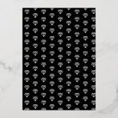 Sugar Skull Diamond Vrijgezellenfeest Folie Folie Uitnodiging (Achterkant)