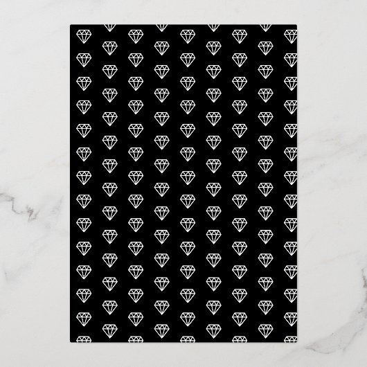 Sugar Skull Diamond Vrijgezellenfeest Folie Folie Uitnodiging (Achterkant)