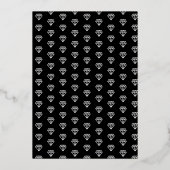 Sugar Skull Diamond Vrijgezellenfeest Folie Uitnodiging (Achterkant)