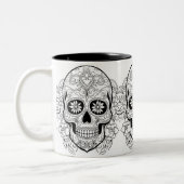 Sugar Skull Dios de los Muertos Halloween Tweekleurige Koffiemok (Links)