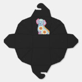 Sugar Skull Dog Black Halloween Party Favoriete Bo Bedankdoosjes (Ongevouwen)