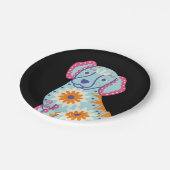 Sugar Skull Dog Day van de dode papieren Borden Papieren Bordje (Gekanteld)