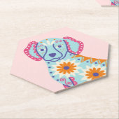 Sugar Skull Dog Day van het Dead Paper Onderzetter (Schuin)