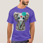 Sugar Skull Elephant T shirt Day Of The Dead (Voorkant)