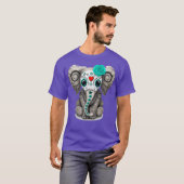 Sugar Skull Elephant T shirt Day Of The Dead (Voorkant volledig)