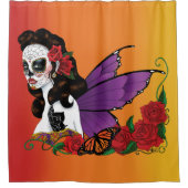 Sugar Skull Fairy Sunset Douchegordijn (Voorkant)
