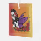 Sugar Skull Fairy Sunset Glas Ornament (Voorkant links)