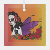Sugar Skull Fairy Sunset Glas Ornament (Voorkant)