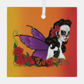 Sugar Skull Fairy Sunset Glas Ornament (Achterkant)